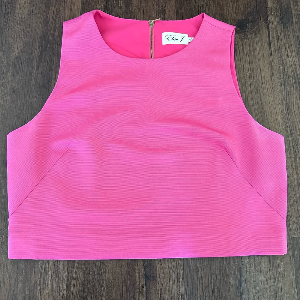 Eliza J pink crop top size 8